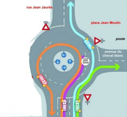 Image d'illustration pour : Un rond point place Jean Moulin