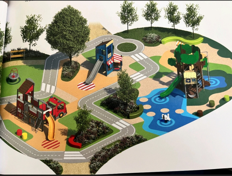 Aire de jeu inclusive sur le thème de la vie en ville | Budget