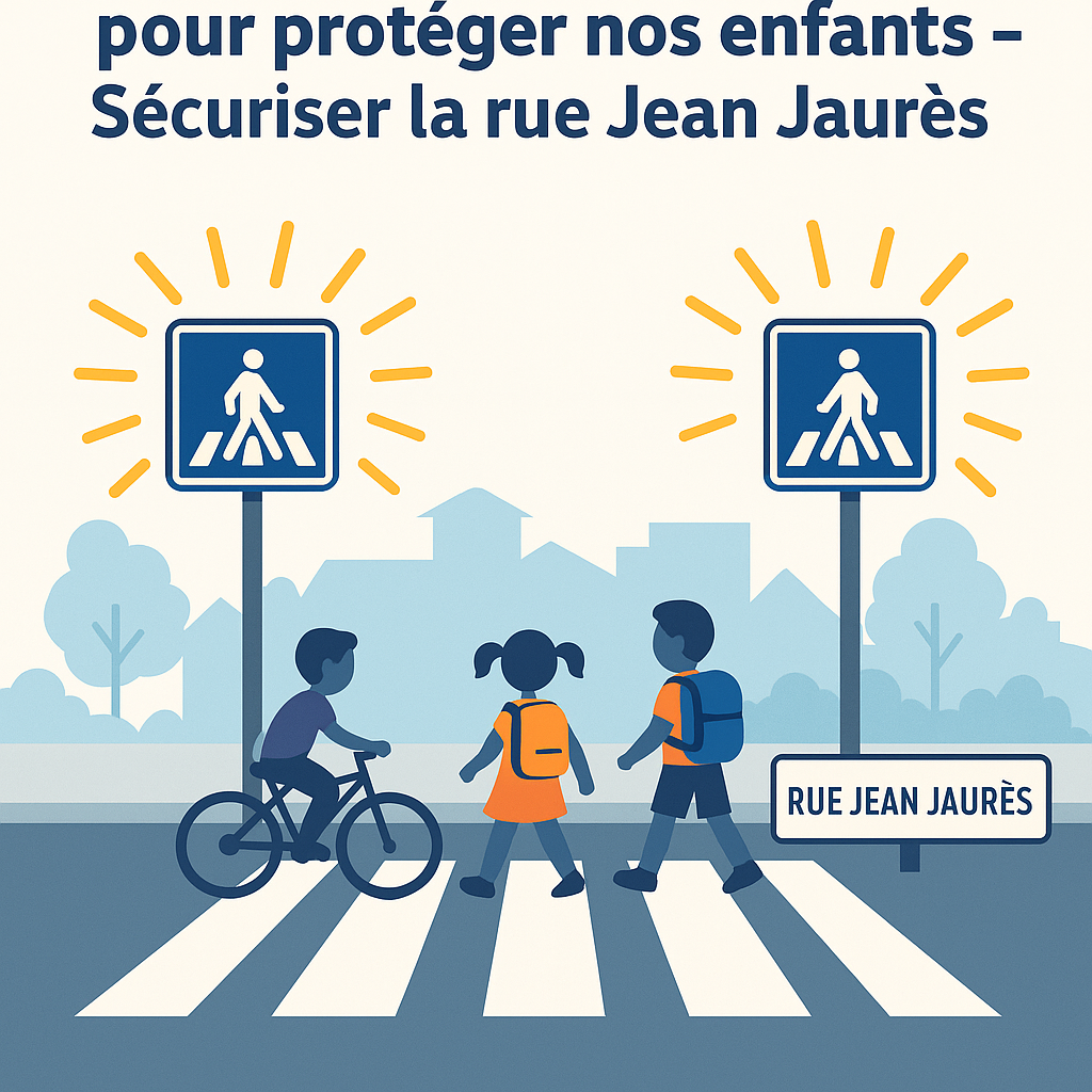 Image d'illustration pour : Rue Jean Jaurès : priorité traversante aux enfants, piétons et cyclistes