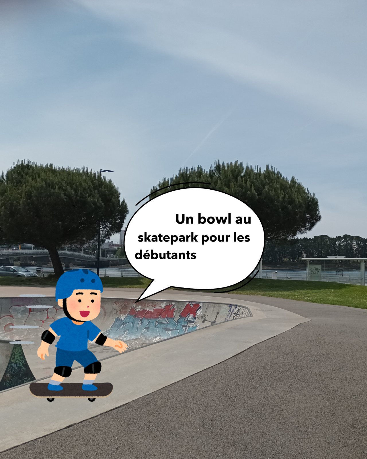 Image d'illustration pour : Un bowl au skatepark pour les débutants