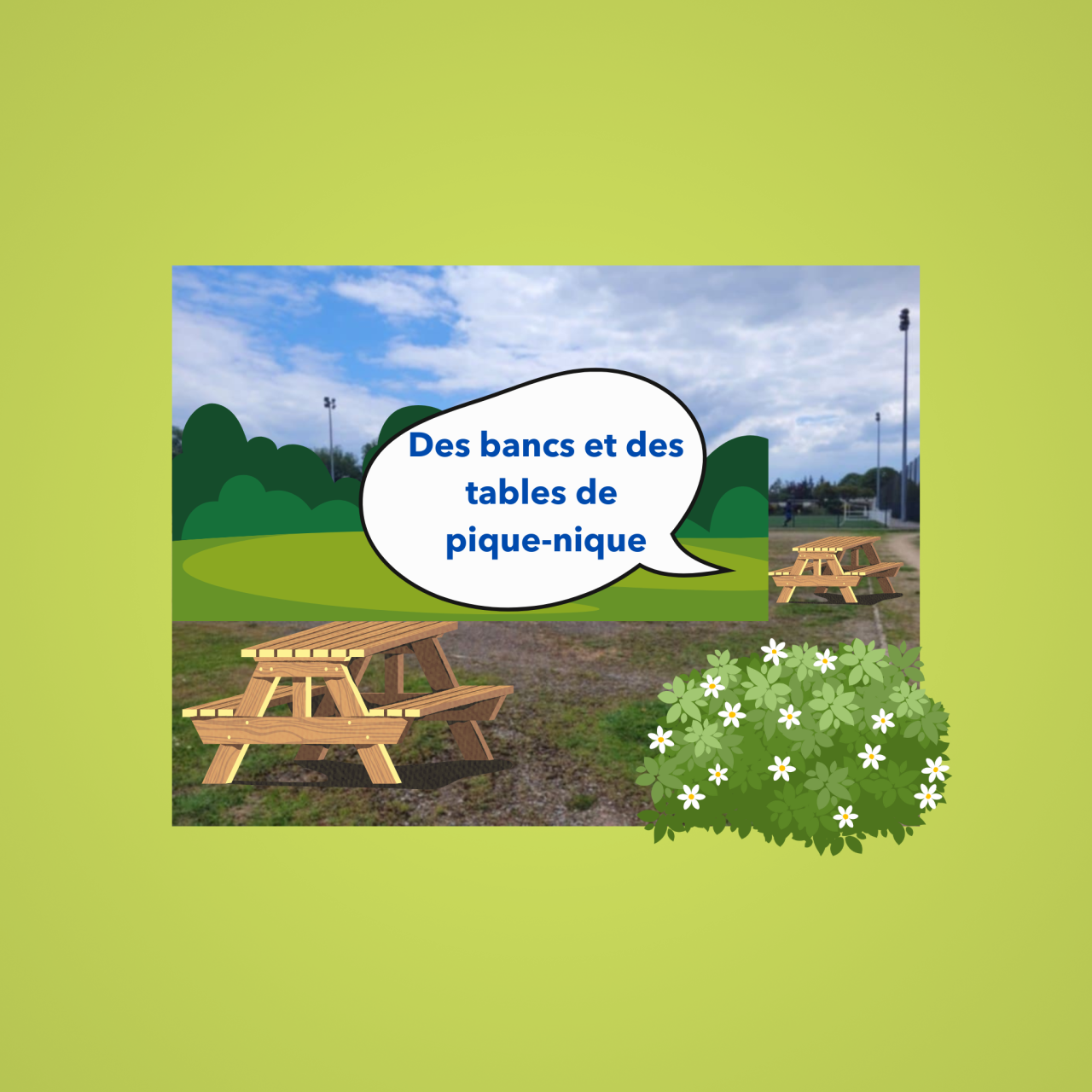 Image d'illustration pour : Des bancs et des tables de pique-nique